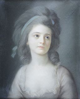 École FRANÇAISE de la fin du XVIIIe siècle 
Portrait de femme de qualité.
Pastel&hellip;