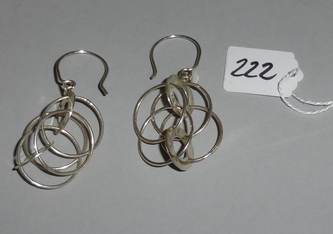 Null CHRISTOFLE - Pair of silver earrings. Weight: 5,6 gr