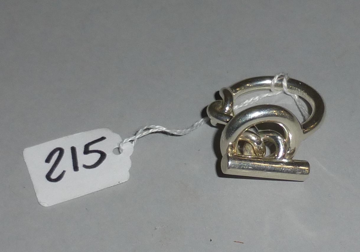 Null HERMES - 银质戒指 "Croisette "模型。签名。重量：15克