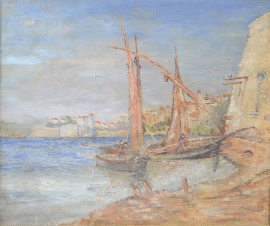 Null Ecole Provençale XXe siècle

" Bateau et port "

Huile sur toile marouflée &hellip;