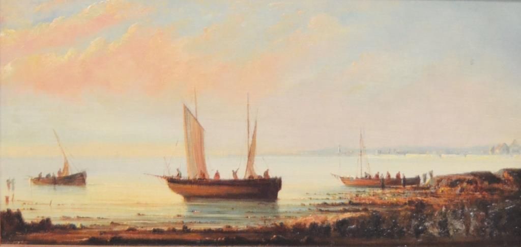 Null Scuola francese del 19° secolo

"Tre barche di pescatori".

Olio su pannell&hellip;