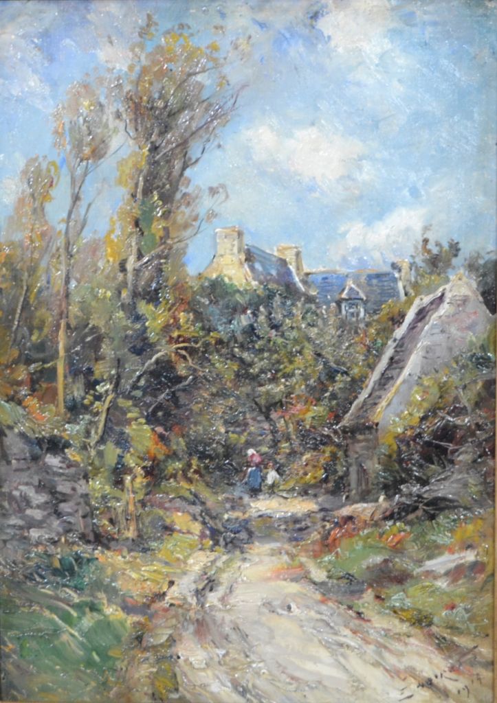 Emile NOIROT Emile NOIROT (1853-1924)
" Le Chemin à Troec"
Huile sur toile, daté&hellip;