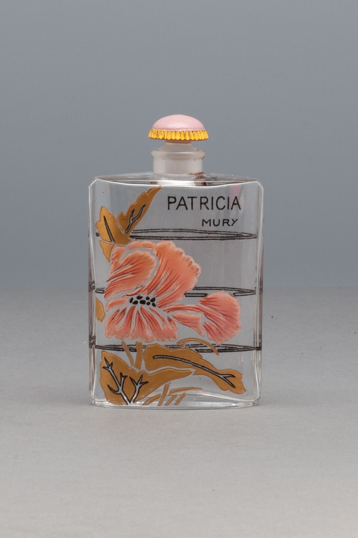 MURY "PATRICIA" Flakon aus Kristall von BACCARAT mit emailliertem Dekor aus rosa&hellip;