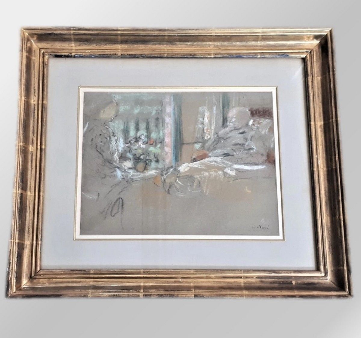 Edouard VUILLARD VUILLARD Edouard 1868-1940: 在Vaucresson的窗前。
粉彩画，右下角有印章签名 25x32.&hellip;