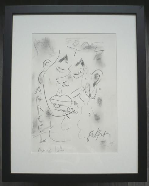 GEN PAUL GEN PAUL 1895-1975 : " Marcel" Dessin au crayon SBD 29x21 cm. Dessin ré&hellip;
