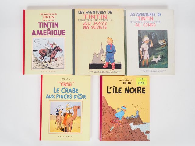 Null 5 albums FS dont Tintin au Congo (1982) TBE + EN Amérique (1995) TBE +Ile N&hellip;