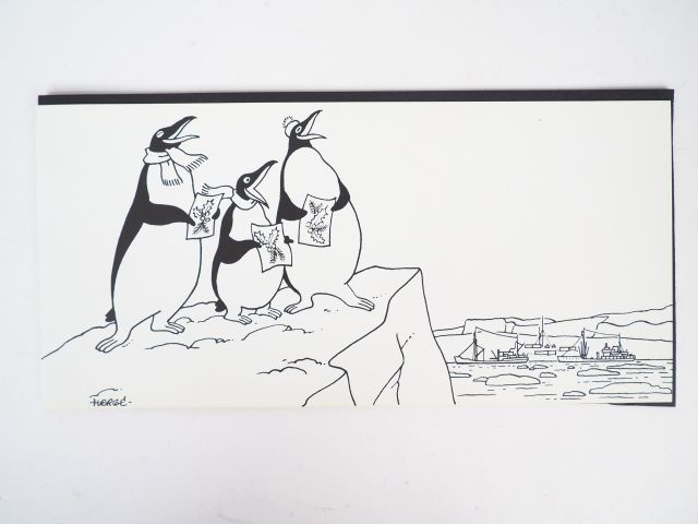 Null Carte de voeux de l’expédition Antarctique 1957-58 (dessinée par Hergé)