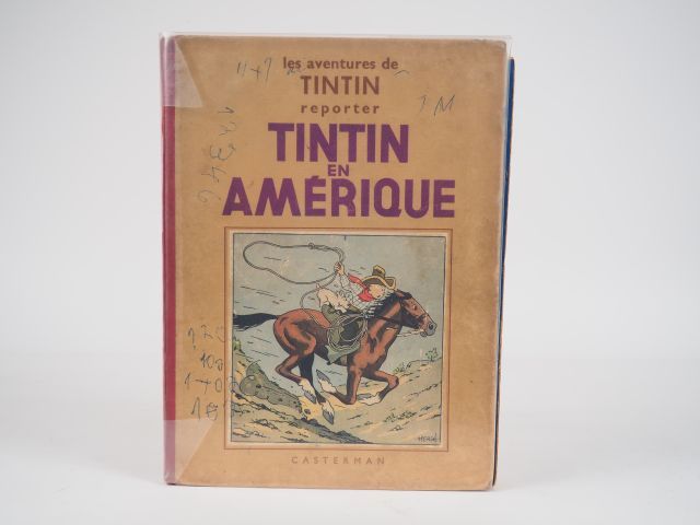 Null Les Aventures de Tintin reporter - Tintin en AMERIQUE -1937 NB - 4e plat A4&hellip;