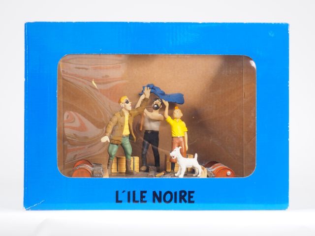Null 
TINTIN Collection DIORAMA Couverture Album"COKE EN STOCK " Radeau Tintin,H&hellip;