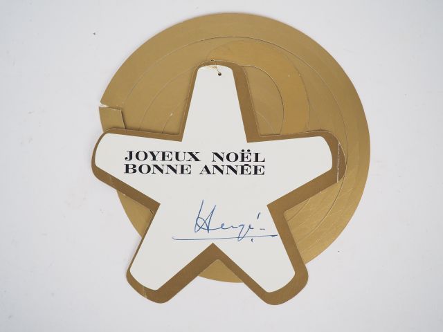 Null Carte de vœux 1971/1972 : Carte en étoile attachée à une spirale en carton &hellip;