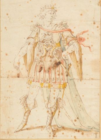 Null 1600年左右的枫丹白露学校，"一个穿着服装的人的研究"。

绘图

尺寸：18.5 x 13.2厘米

专家：Cabinet de BAYSER -&hellip;