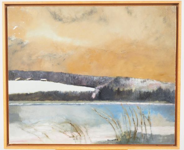 Null 巴尔东 "阿贝-汝拉湖上的风暴

布面油画，左下角有签名

尺寸60 x 73厘米