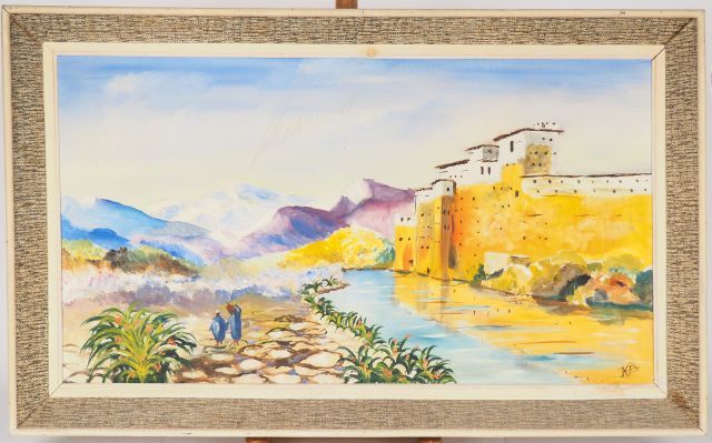 Null Orientalist school Xxème monogrammed KB "Landscape of North Africa".

Oil o&hellip;