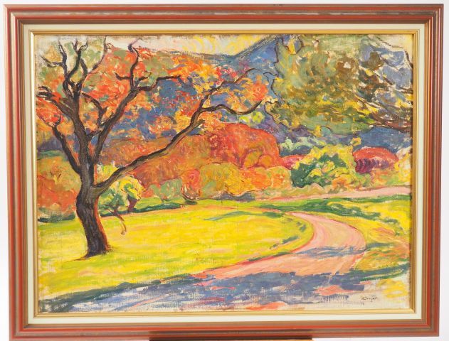Null H. BRUGNOT "Fauvist Landscape

Oil on canvas, signed lower right

Size 54 x&hellip;