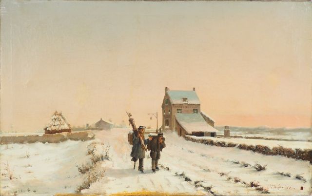 Null 路易斯-约瑟夫-安索尼森

"雪的风景"。

布面油画。

右下方有签名。

尺寸75 x 120厘米

(恢复)