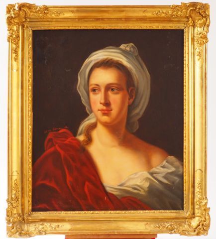 Null Elaïs SEVERAC.

一个戴着头巾的年轻女子的肖像。

布面油画。

左侧有签名，日期为1867年。

尺寸：63 x 52.5厘米。

(&hellip;