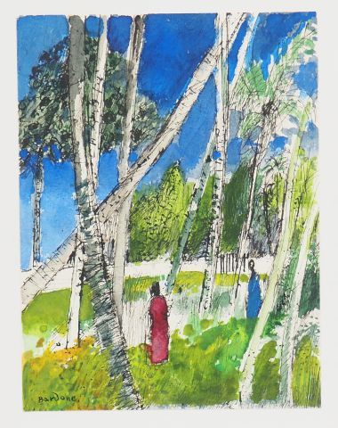 Null BARDONE "Woman in the clearing in Ceylon".

Watercolour signed lower left

&hellip;