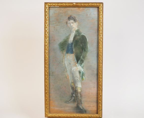 Null 法国学校20世纪初的 "绅士画像"。

粉彩画的右下角有RM字样，日期为1902年

尺寸 63 x 29,5 cm