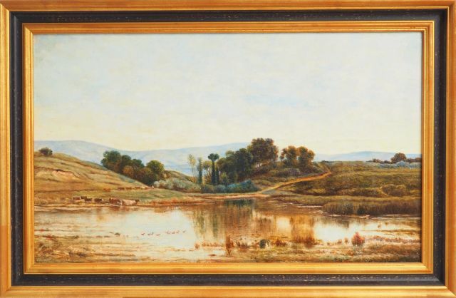 Null 法国学校20世纪初的 "有牛群的湖景"。

布面油画

尺寸33 x 55厘米