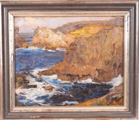 Null FLOCH "Rocky coast in Brittany".

Oil on panel, signed lower right 

Dim. 3&hellip;
