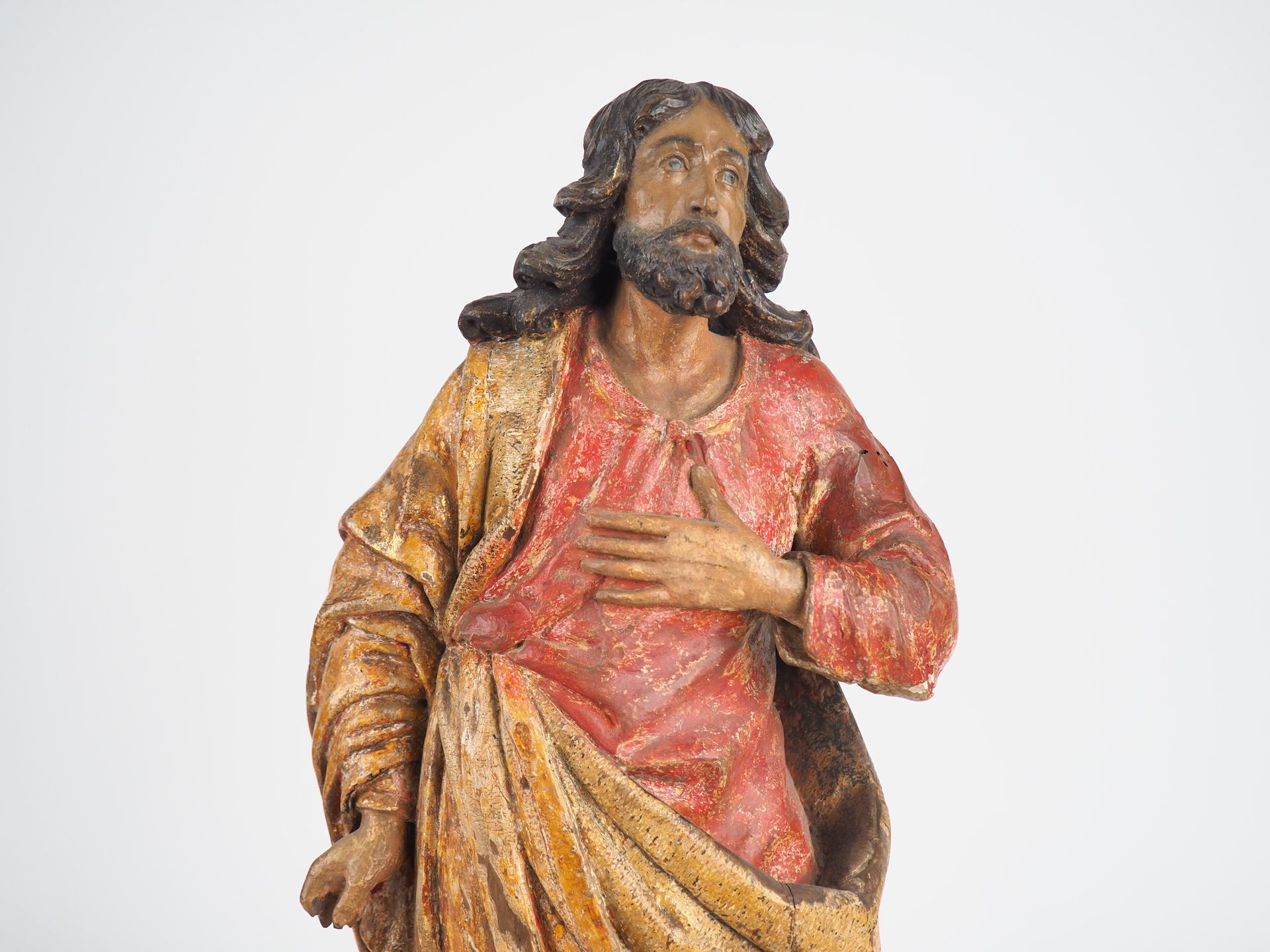 Null Sculpture fin XVIIIème début XIXème en bois polychrome "Saint Joseph" 

H. &hellip;