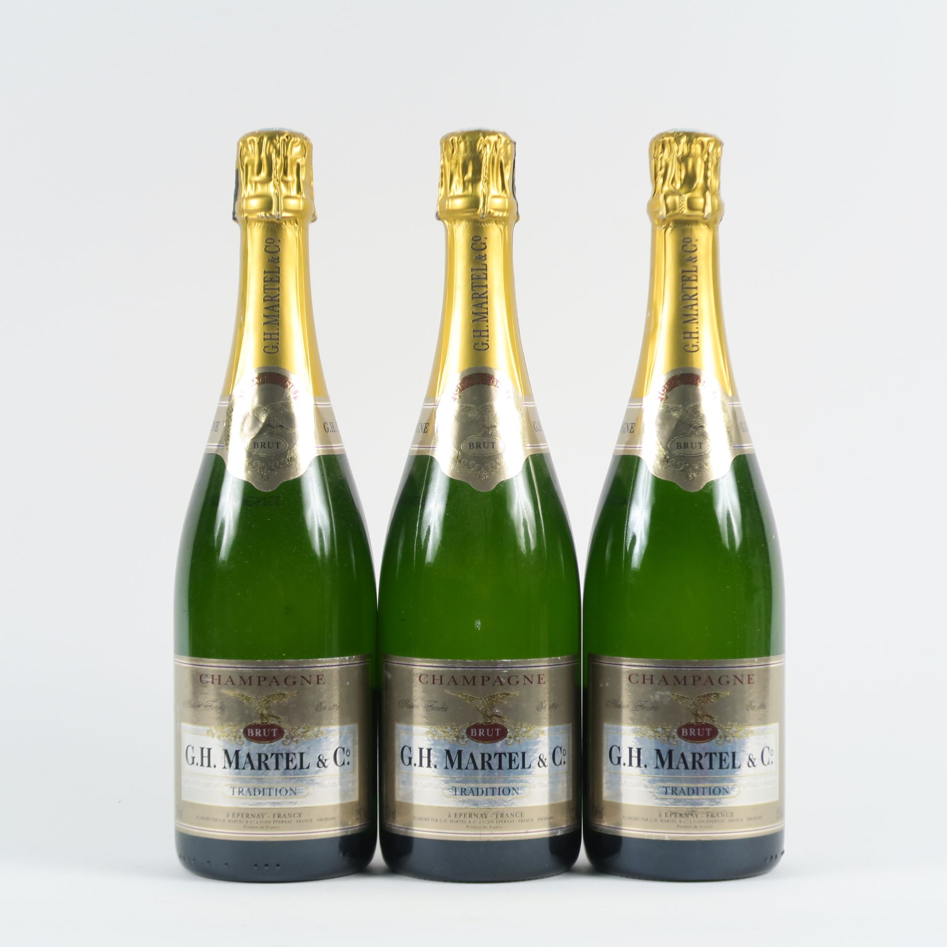 Null 3 FLASCHEN CHAMPAGNER MARTELL 'TRADITION