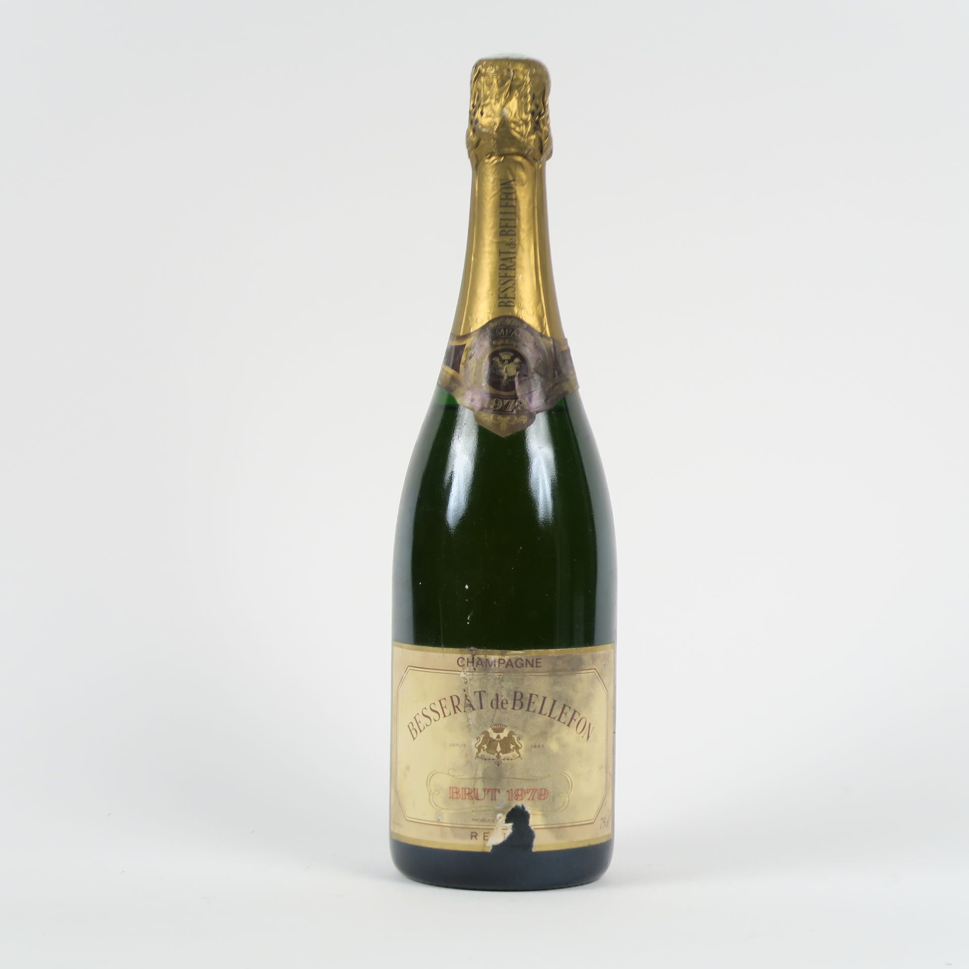 Null 1瓶Besserat de Bellefon香槟酒 - 1979年 - 瓶盖下1厘米