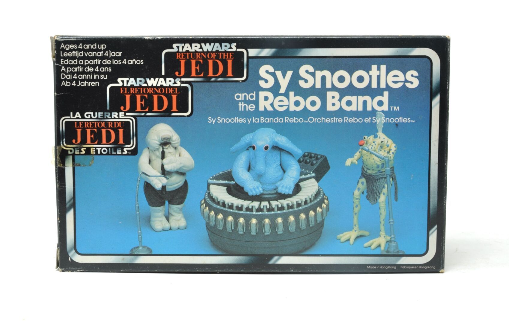 Null 星球大战

"Sy Snootles和Rebo乐队

绝地归来》。

ROTJ 1983 Trilogo

全新的原包装盒

(缺少小册子和内包装)