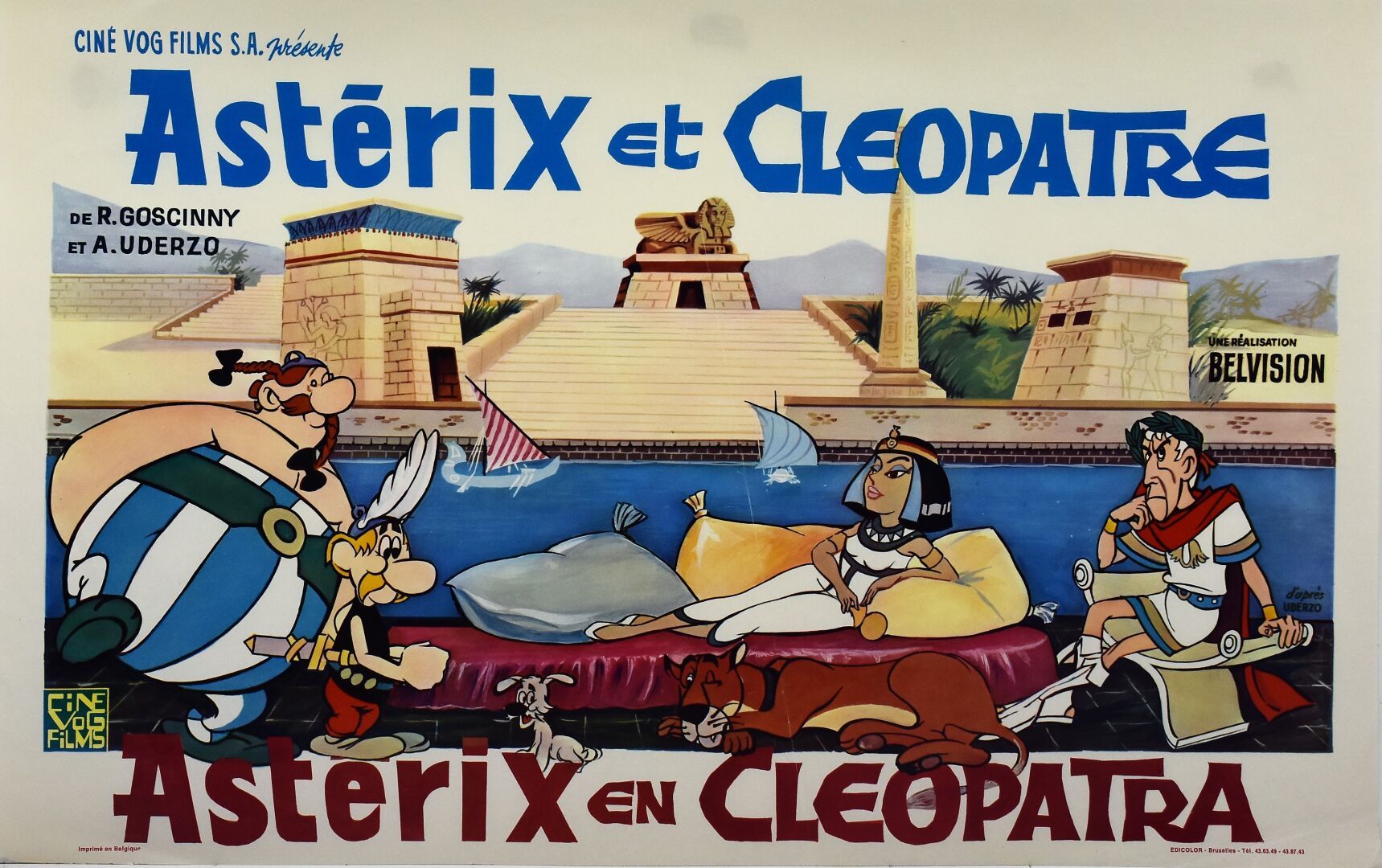 Null Uderzo - Goscinny - Affiche de cinéma Astérix et Cléopatre "Astérix en Cléo&hellip;
