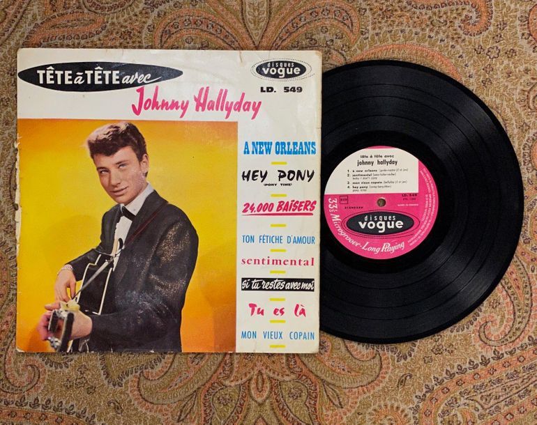 Johnny HALLYDAY 1 disque 25 cm - Johnny Hallyday "Tête à tête avec " 

LD 549, V&hellip;