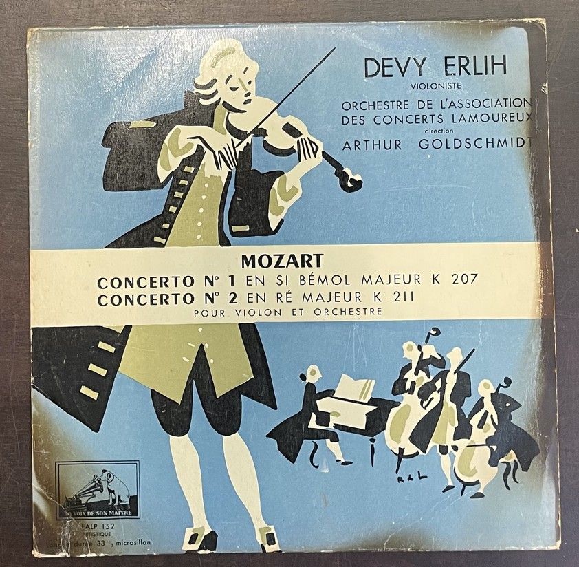 Devy ERLIH 一张33T的光盘--德维-埃利赫/小提琴，标签：La voix de son maître

阿玛迪斯-莫扎特

编号 : FALP 15&hellip;