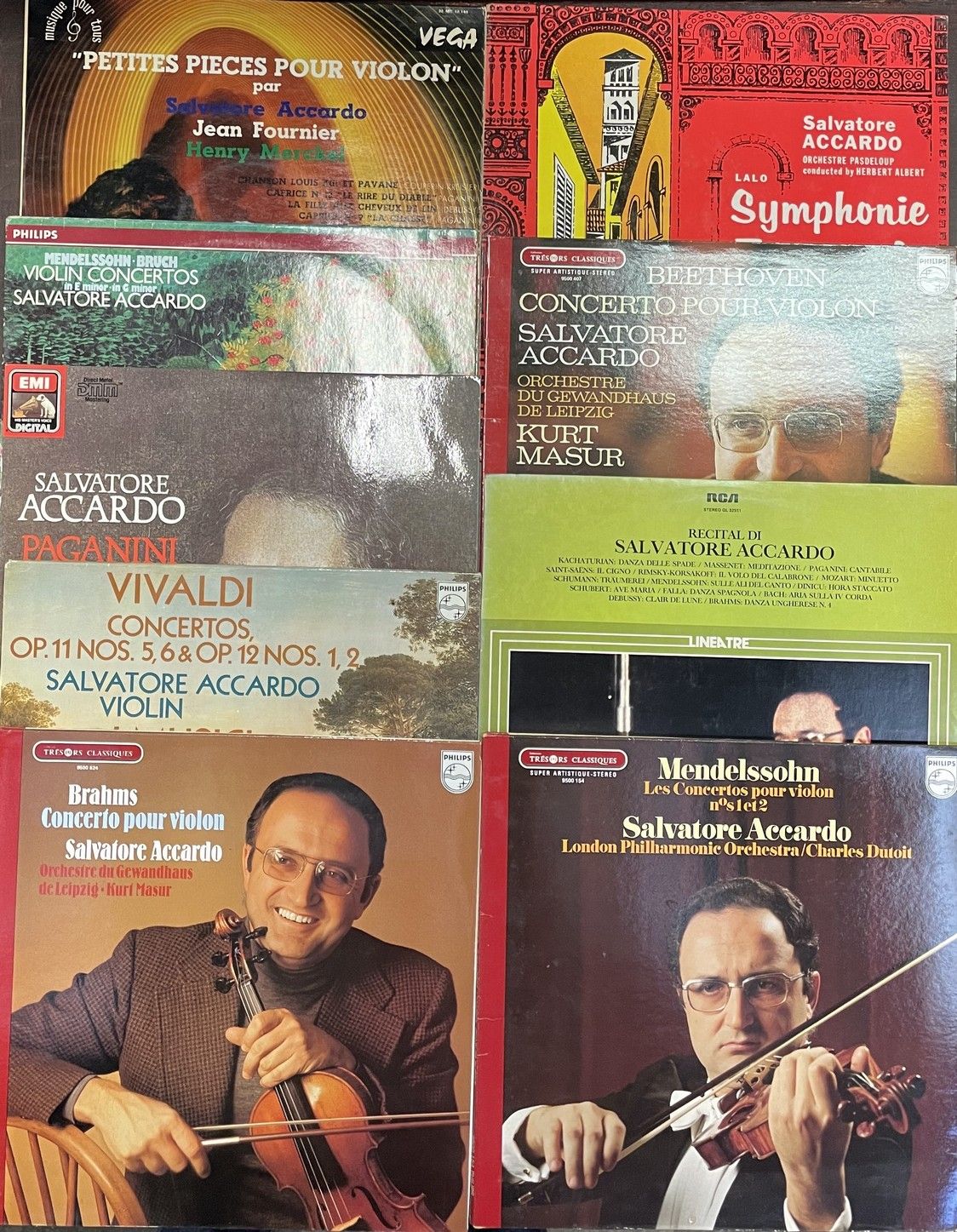 Salvatore ACCARDO 九张唱片 - 萨尔瓦托雷-阿卡多/小提琴，各种标签

VG至EX；VG至EX