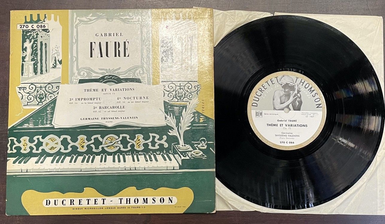 Germaine THYSSENS-VALENTIN 一张25厘米的光盘--Germaine Thyssens-Valentin/钢琴，标签Ductretet &hellip;