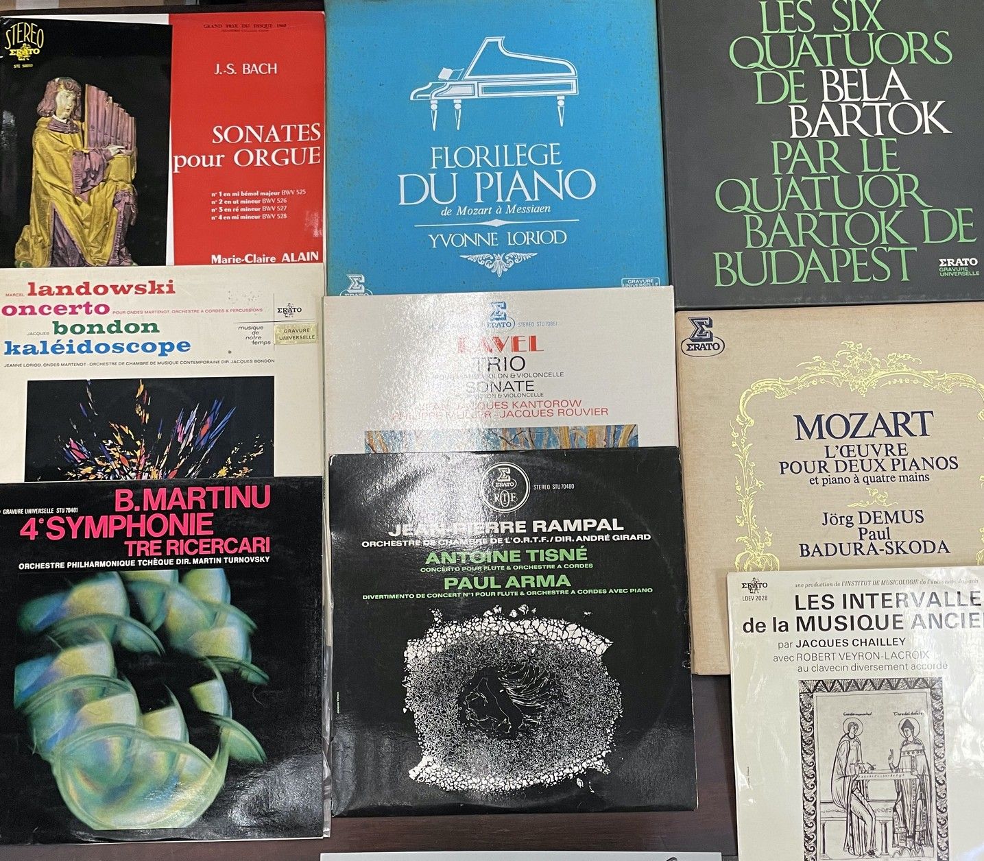 Label ERATO Nueve discos/sets de 25 cm/33T (33T) - Música clásica, Sello Erato

&hellip;