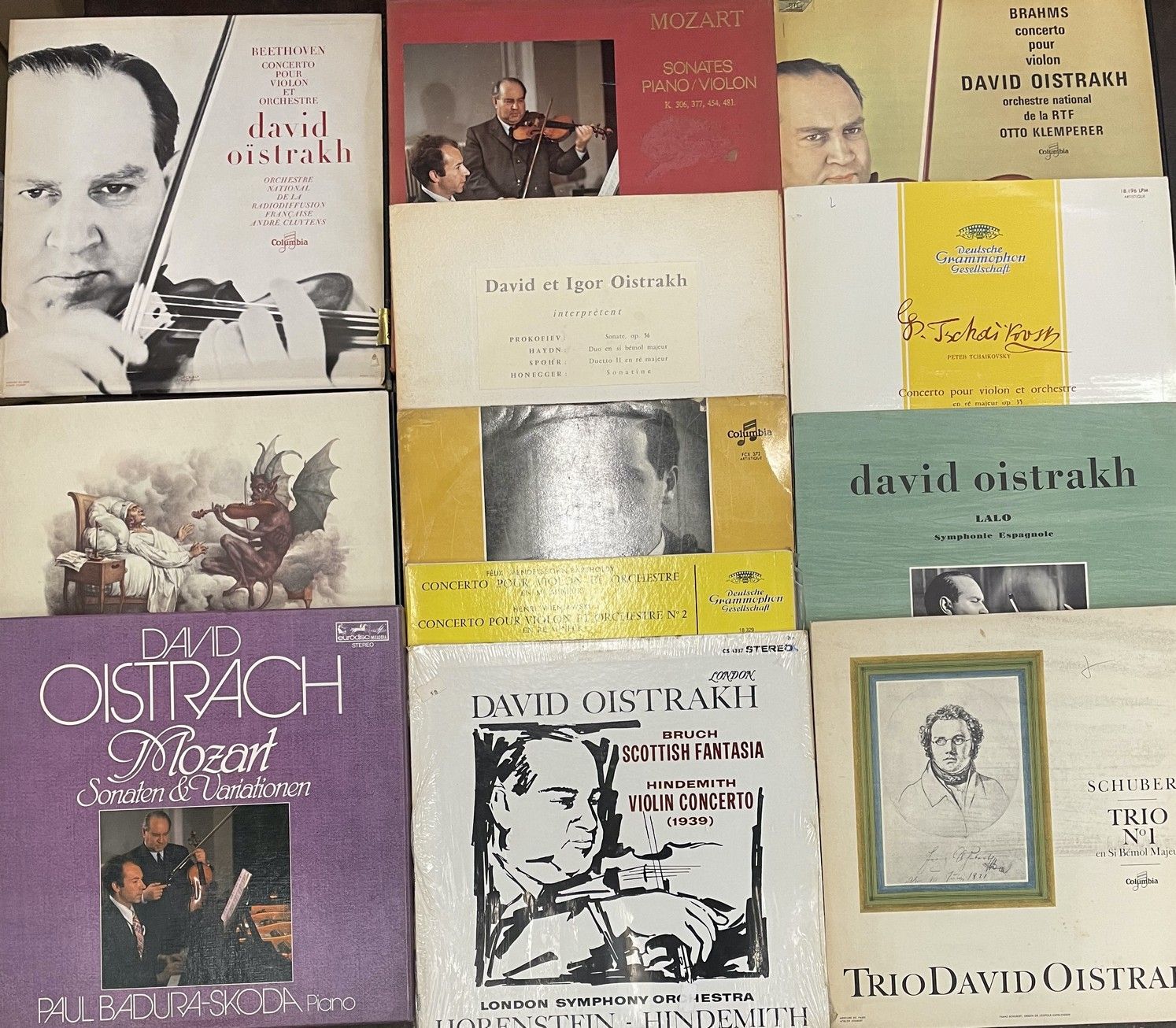 David OISTRAKH 十二张33T光盘/盒（33T）--大卫-奥伊斯特拉赫/小提琴，各种标签

VG至EX；VG至EX