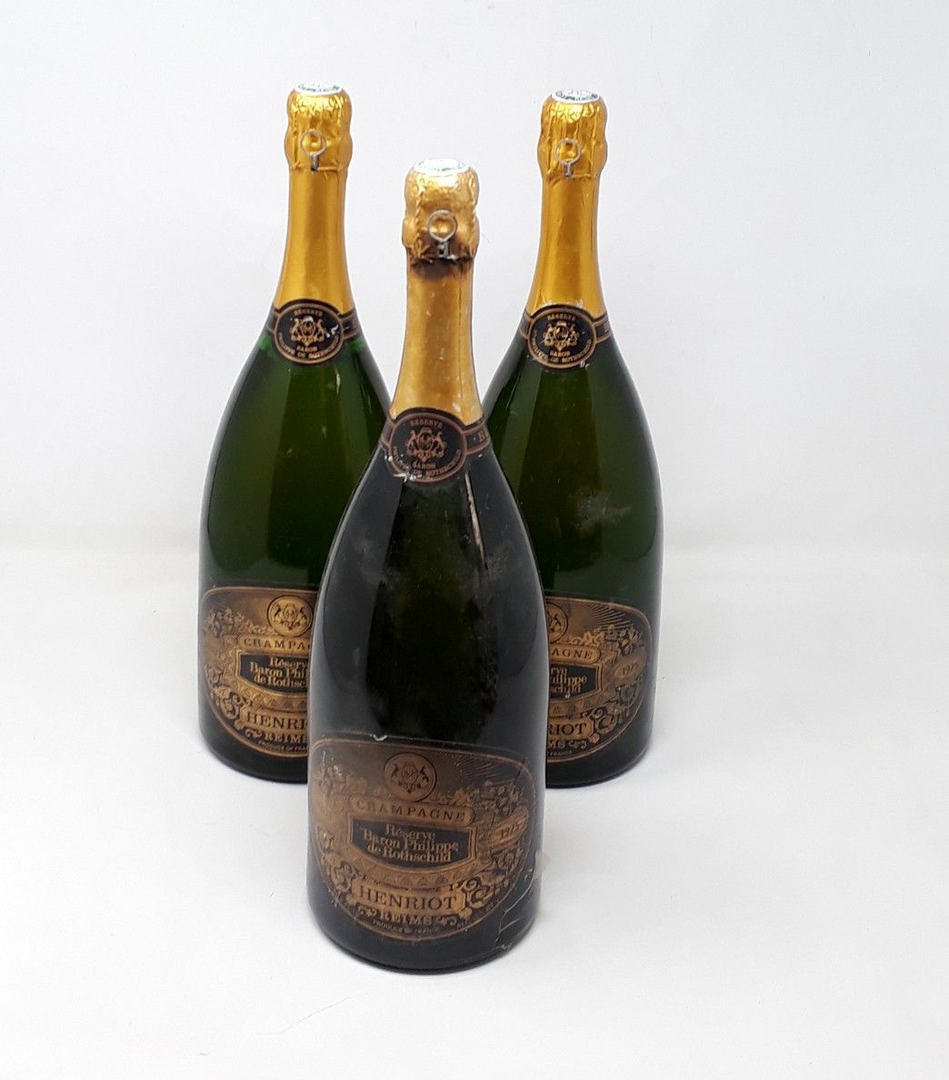 Three (3) magnums - Champagne Henriot, brut Reserve Baro…