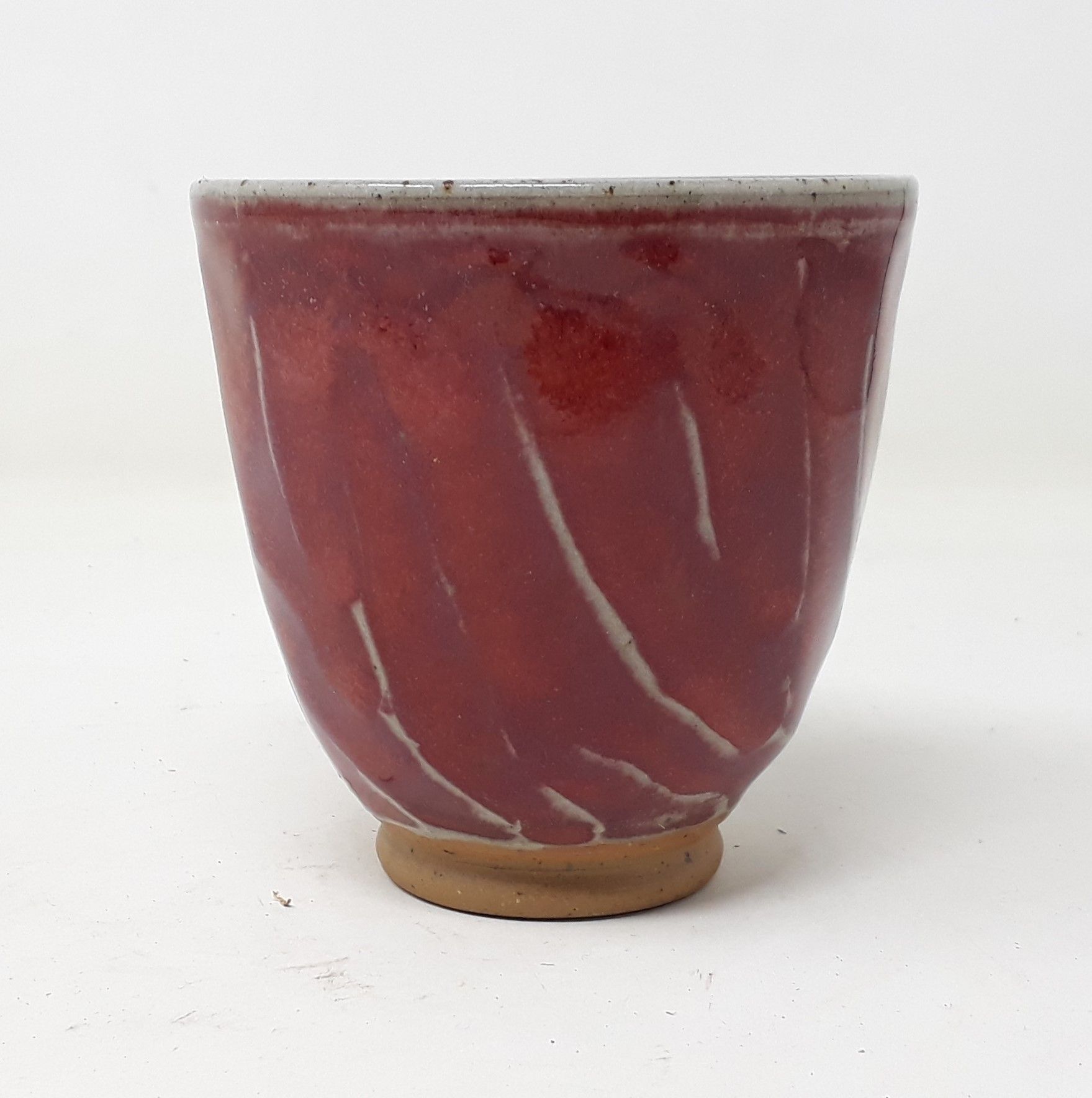 CHEVALLEY Benoit 
Stoneware goblet with oxblood glaze, signed in hollow and n°33&hellip;