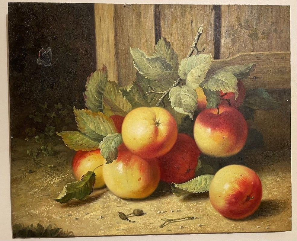 Null Lot de reproductions comprenant:

- "Nature morte aux pommes", procédé reha&hellip;
