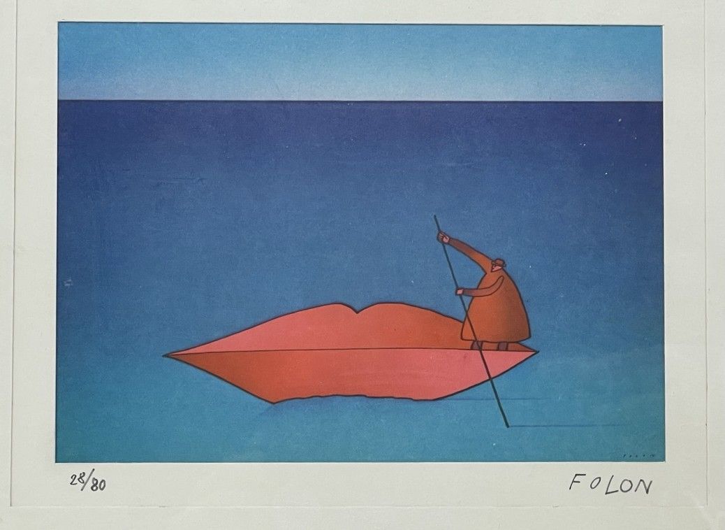Null Jean-Michel FOLON (1934-2005)

"Personaje con labios de barca".

Litografía&hellip;