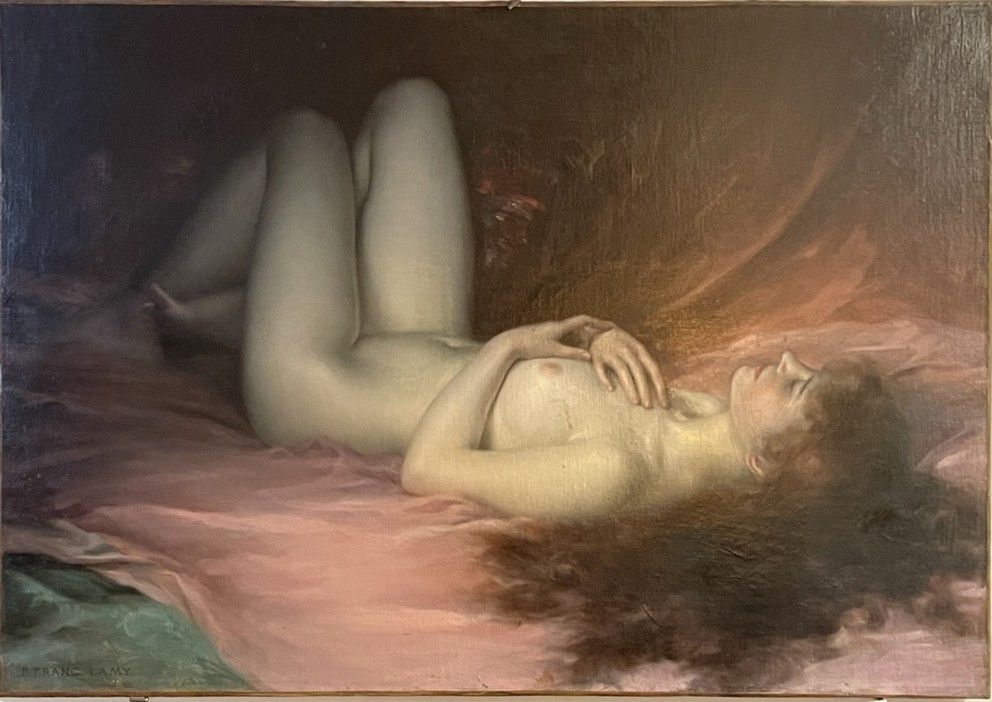 Null Pierre FRANC-LAMY (1855-1919)

"Reclining Nude"

Oil on canvas, signed lowe&hellip;