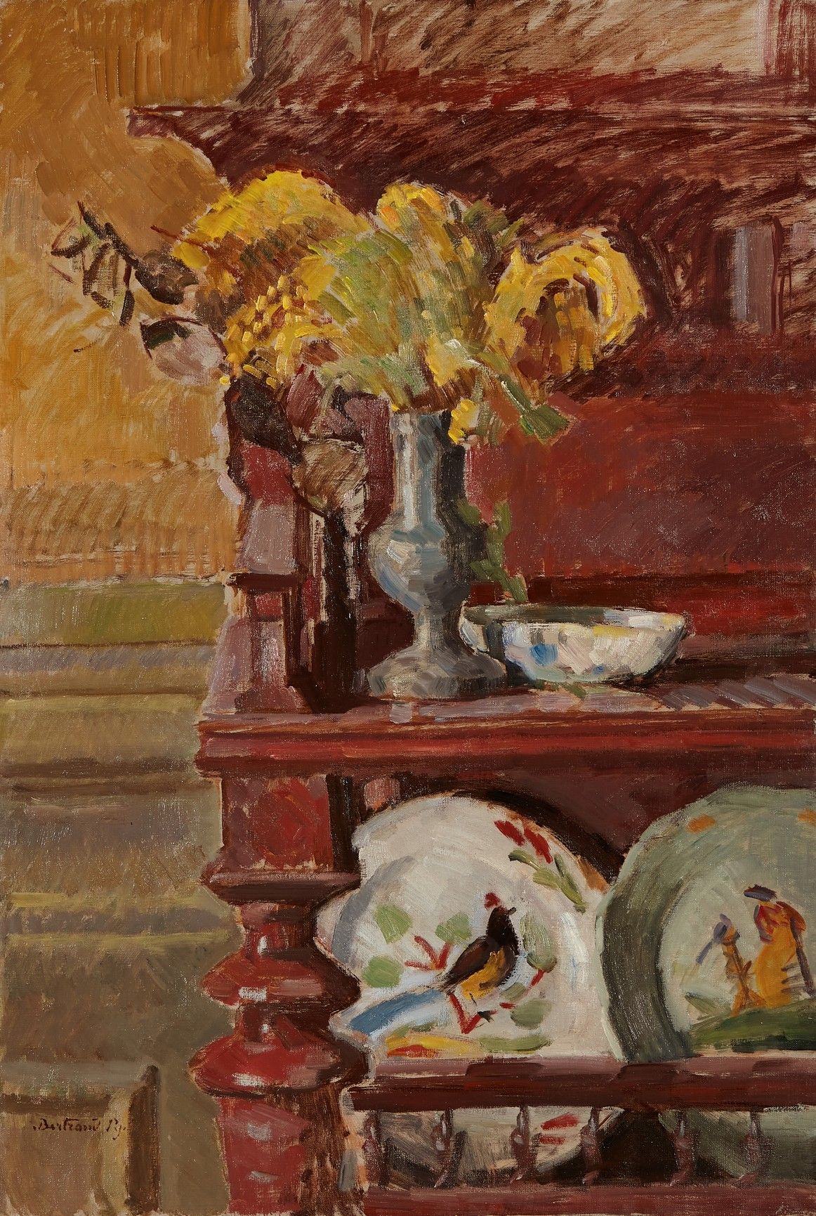 Bertrand py 伯特兰-PY（1895-1973年）

花束和陶器

布面油画，左下角有签名

73 x 50厘米