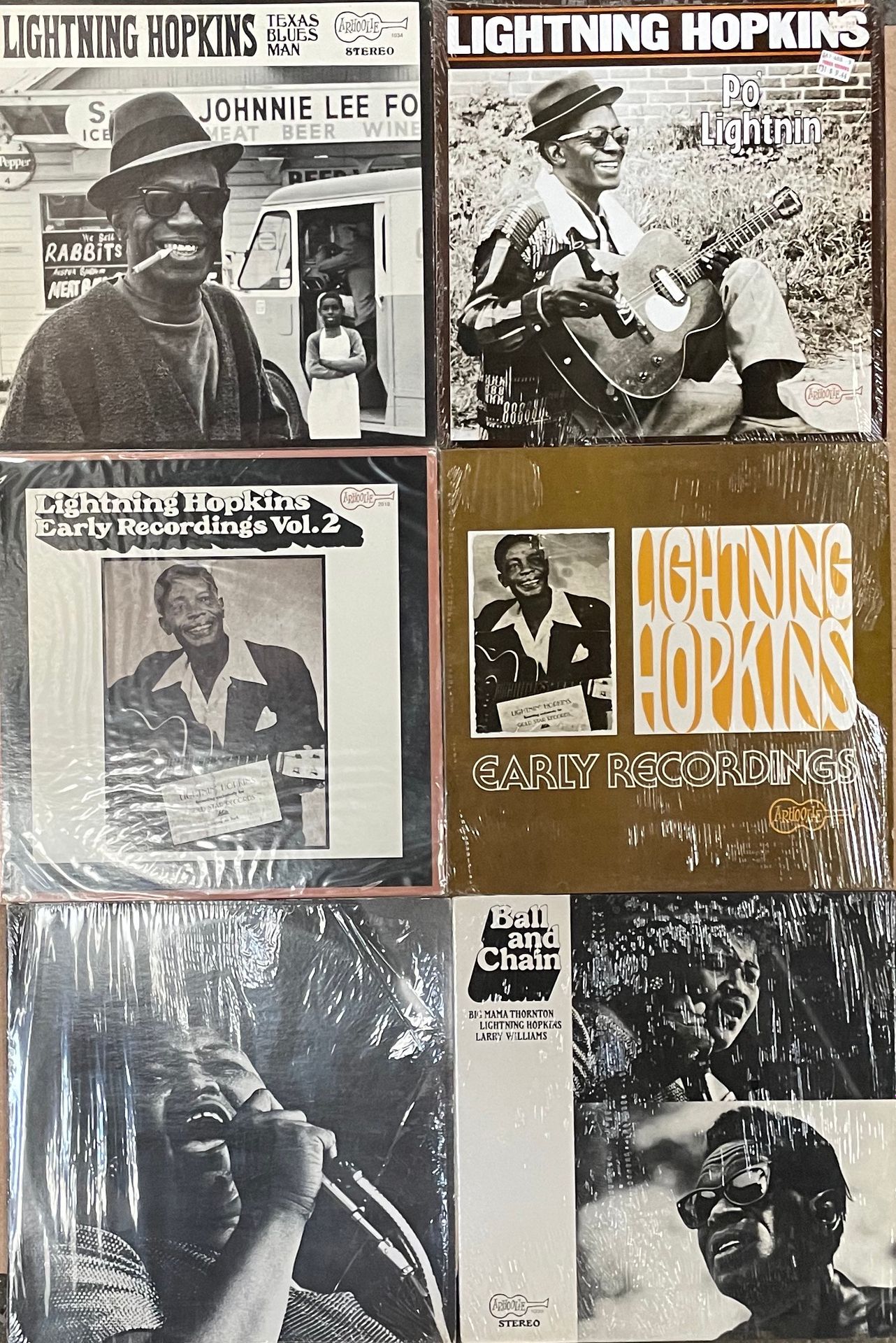 Null Seis LPs - Blues, sello Arhoolie 

Prensas americanas

VG+ a NM; VG+ a NM
