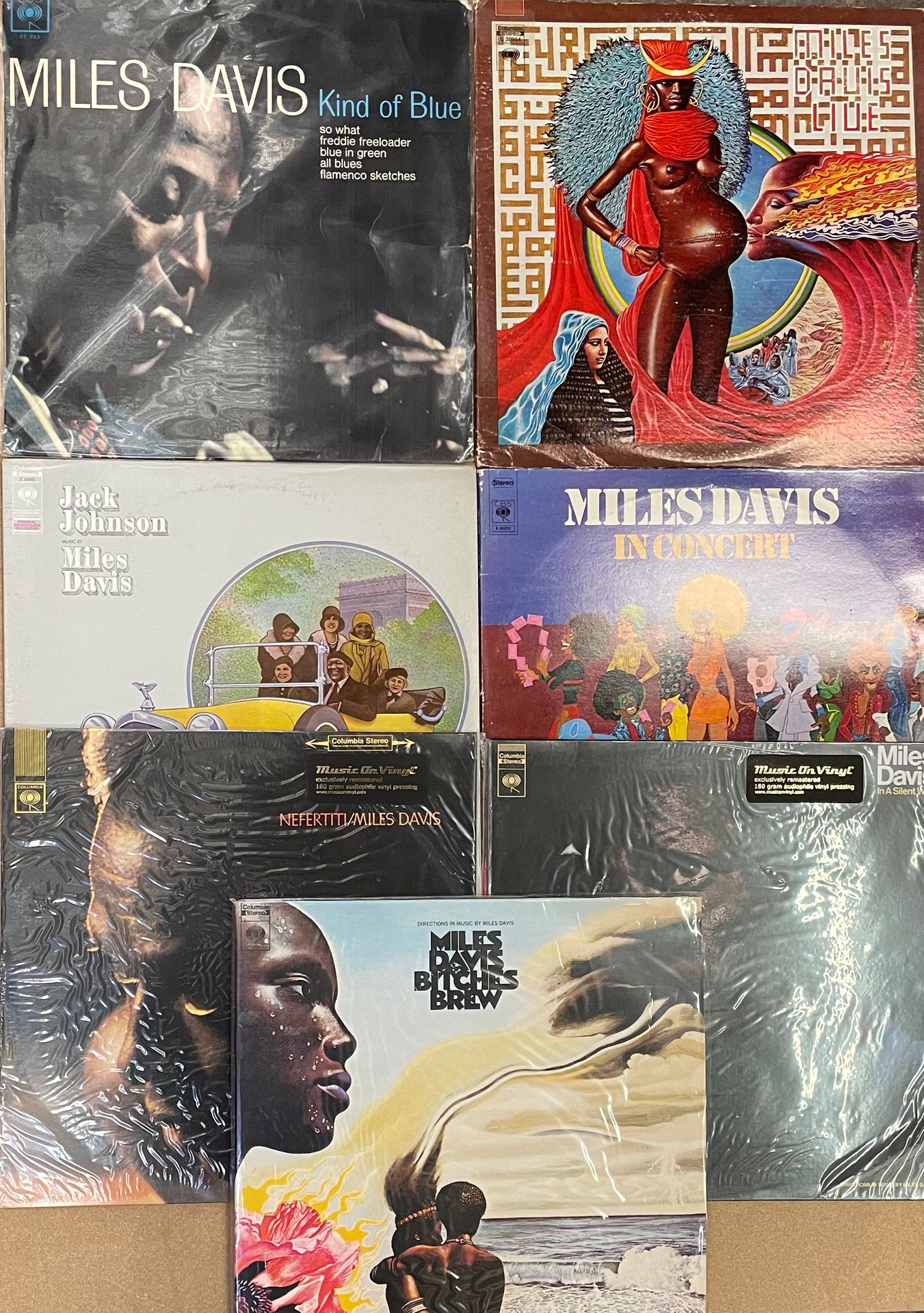 Null 七张唱片 - Miles Davis

四个美国或法国原版压片

三个180克的发烧级压片

VG至NM；VG至NM
