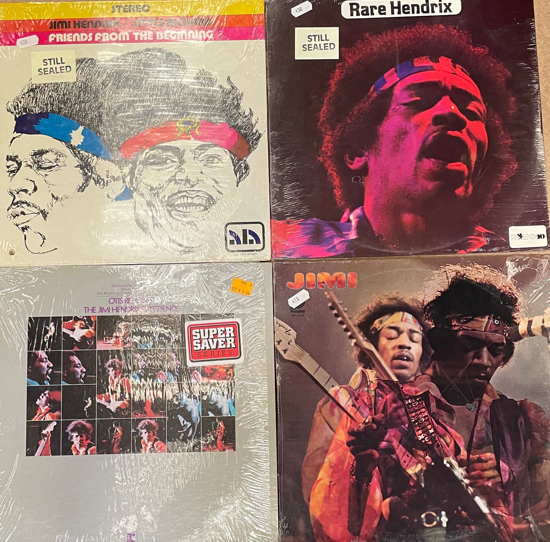 Null Quatre disques 33T - Jimi Hendrix

Pressages américains

NM (scelles ou cel&hellip;