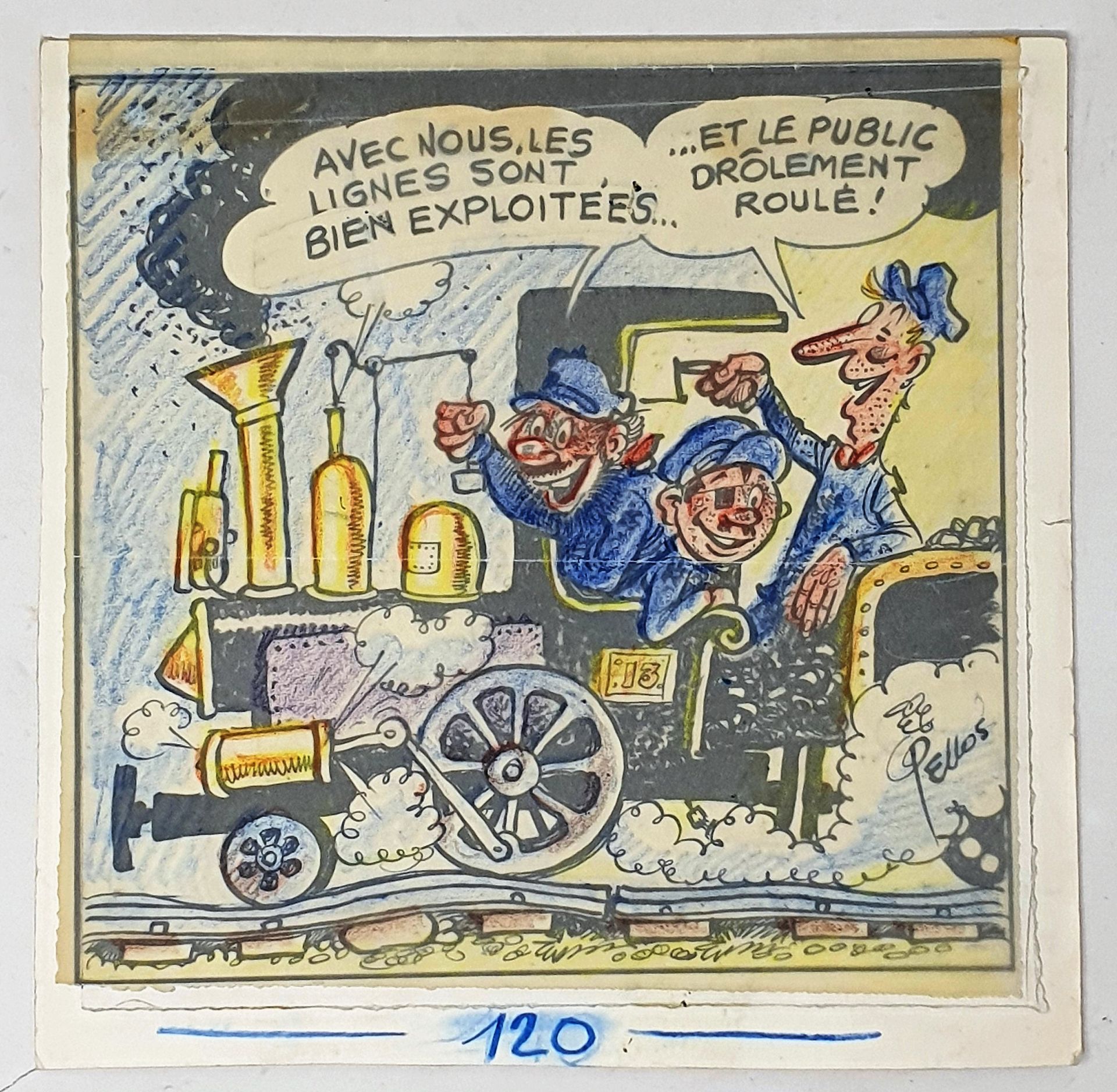 Null PELLOS René (1900-1998) 

Illustration Les Pieds Nickelés "Avec nous les li&hellip;