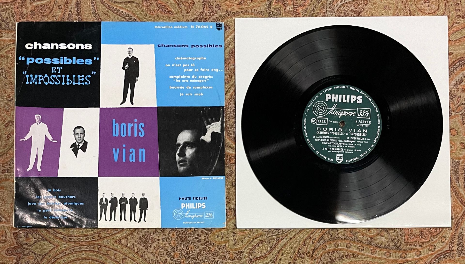 Français A 25 cm record - Boris Vian "Chansons possibles, Chansons impossibles
E&hellip;