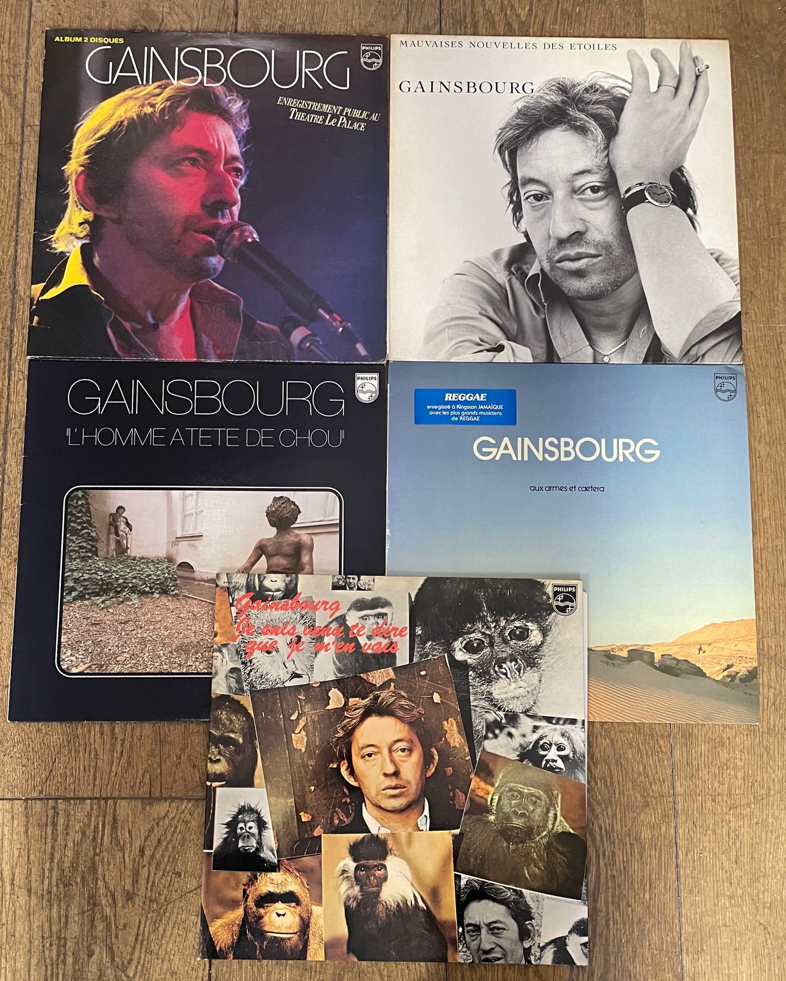 Chansons française Cinq disques 33 T - Serge Gainsbourg
Pressages français
VG+ à&hellip;