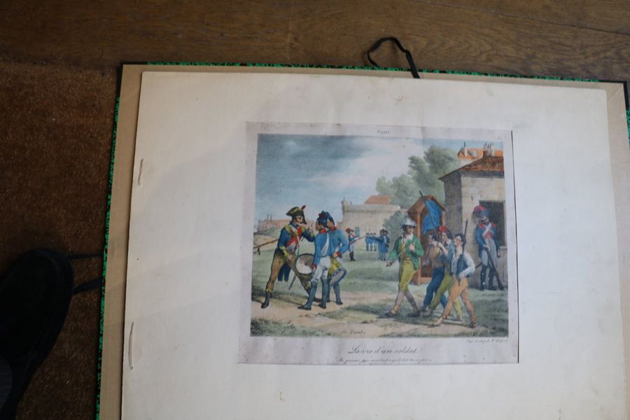 Null D'après Horace Vernet - Ensemble de cinq lithographies couleurs: "La vie d'&hellip;