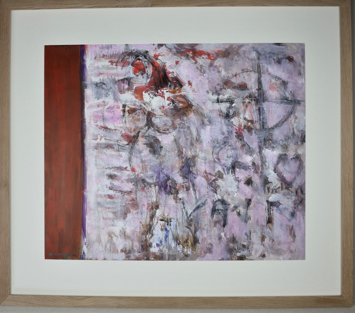 Null Jean-Jacques MORVAN (1928-2005): "十字架", 水粉, 丙烯酸在纸上, sbd, 在一个木框里. 60x72 cm.