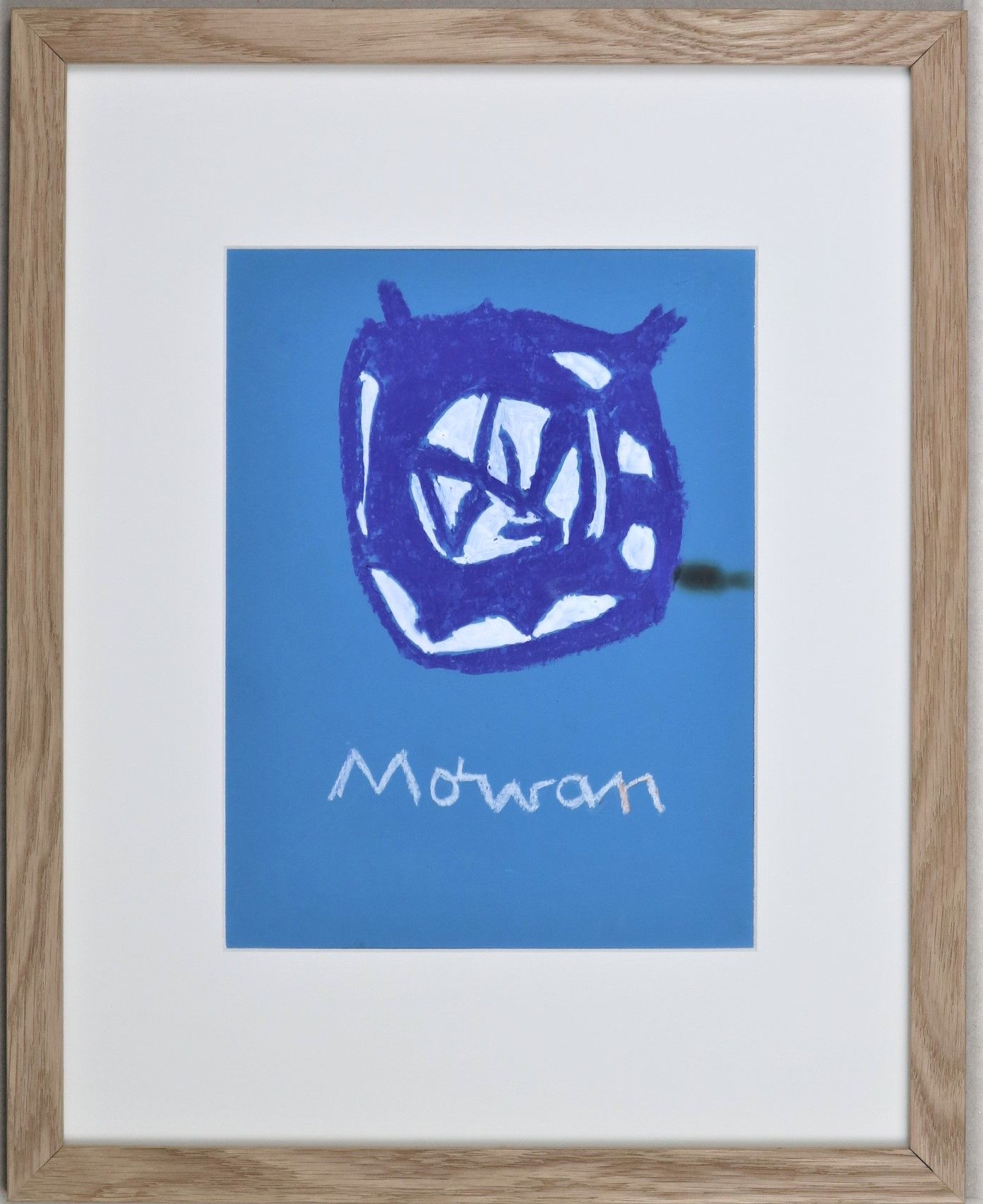 Null Jean-Jacques MORVAN (1928-2005): "Maquette Morvan en bleu", 油性铅笔和水粉画，有木框签名。